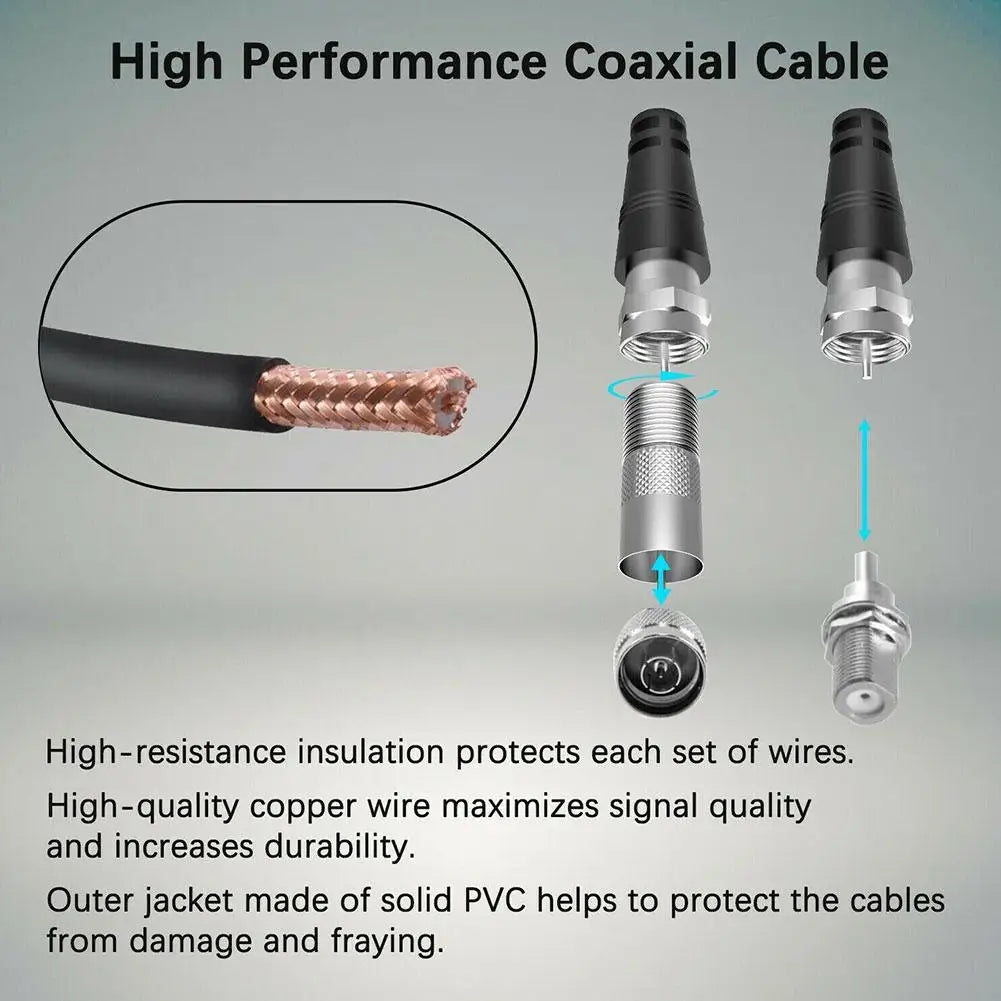 Beach Camp Portable TV Antenna 300cm Coax Cable Digital Receiving Antenna DVB-T DVB-T2 DAB Indoor Outdoor Digital HD Freeview Aerial
