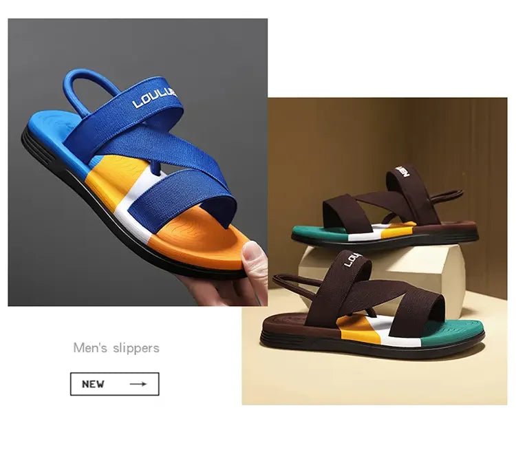 Beach Camp 2025 Hot Sale Summer Wear-Resistant Sandals, Versatile, Casual and Fashionable Outdoor Beach Shoes, Simple Sports Shoes for Men