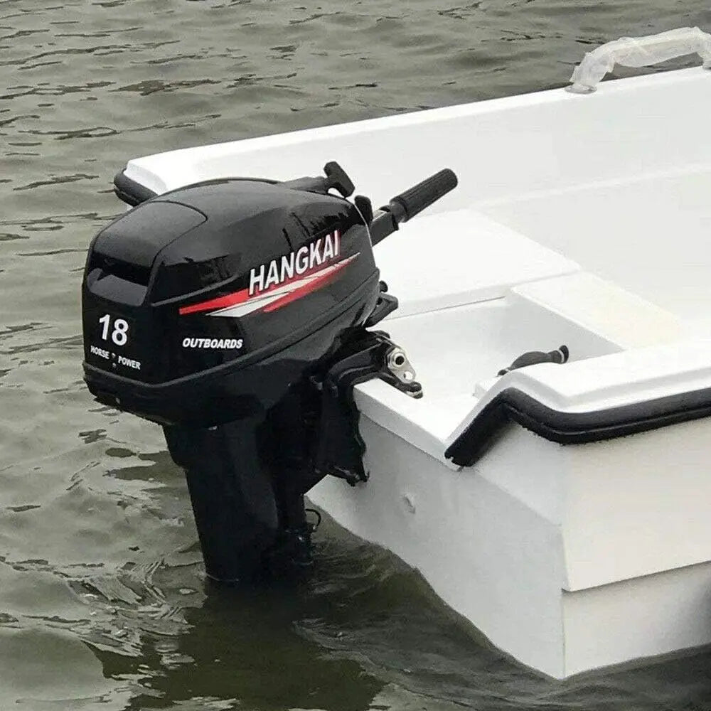 Beach Camp 18HP 2 Stroke Outboard Motor, Fishing Boat Engine Water Cooling 246CC Heavy Duty Boat Engine Marine Engine with CDI Ignition