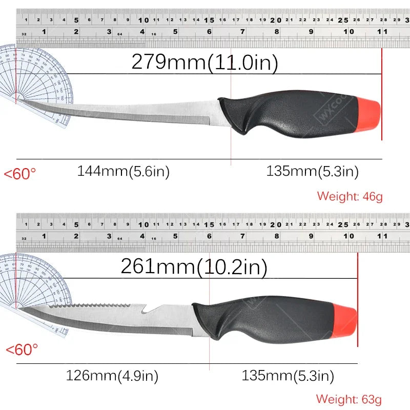 Beach Camp Fish Filleting Knife Ultra-sharp Boning Knife Stainless Steel Multi-purpose Meat Cleaver Fish Sushi Slicer Fruit Peeler