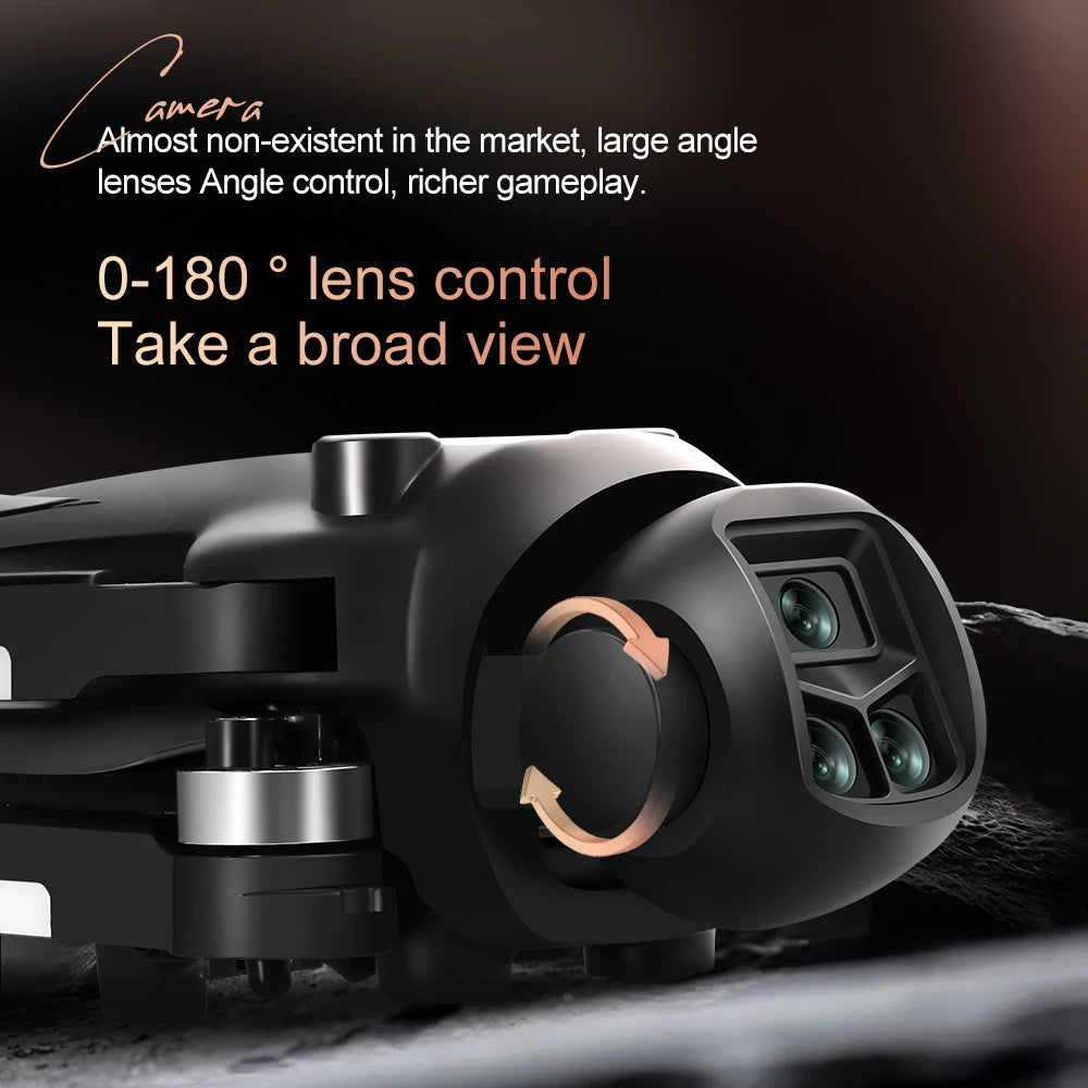 Beach Camp Drone 4K Professional HD Dual-Camera Obstacle Avoidance 5G Wi-Fi with Screen Remote Control Quadcopter Optical Flow Drone