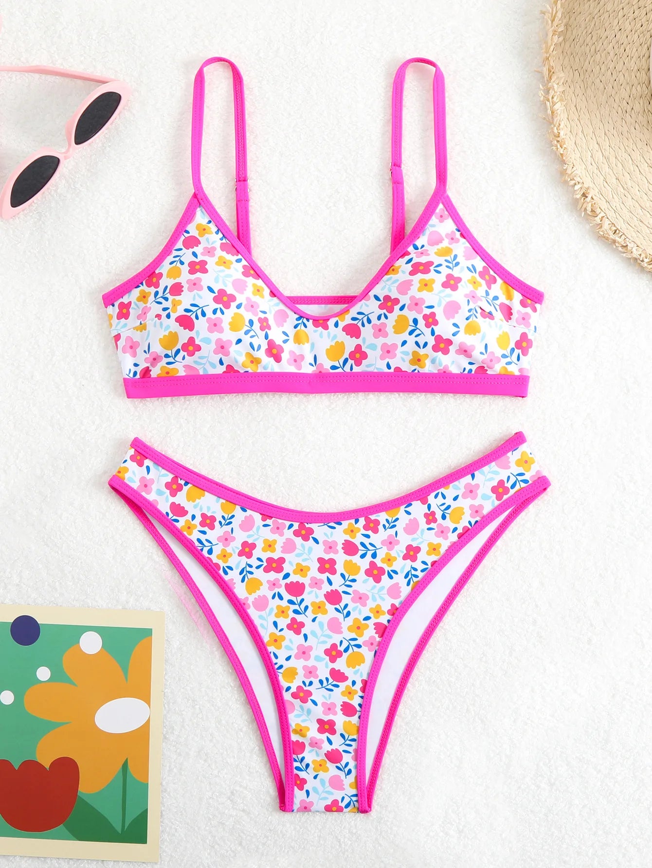 Beach Camp Bathing Suit Women New Swimsuit Female Europe and America Bikini Swimwear Triangle Swimming Trunks Wholesale