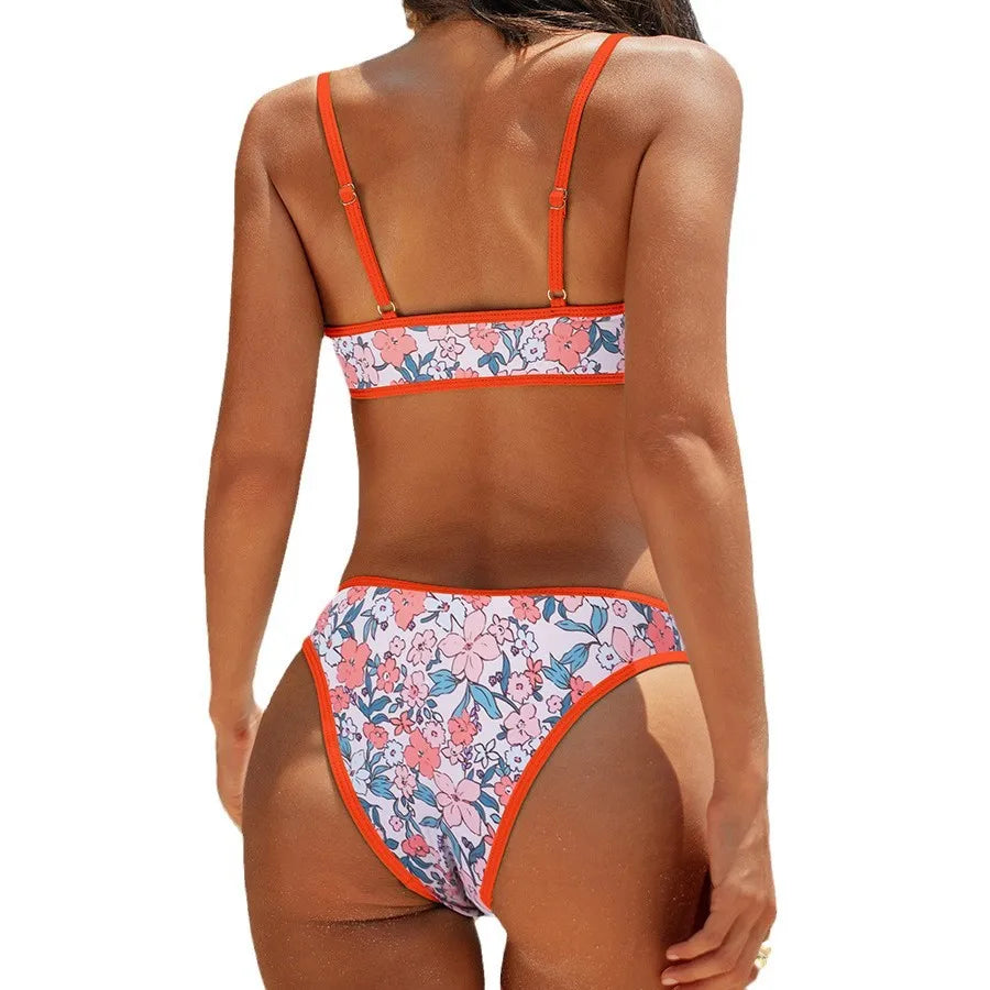 Beach Camp Bathing Suit Women New Swimsuit Female Europe and America Bikini Swimwear Triangle Swimming Trunks Wholesale