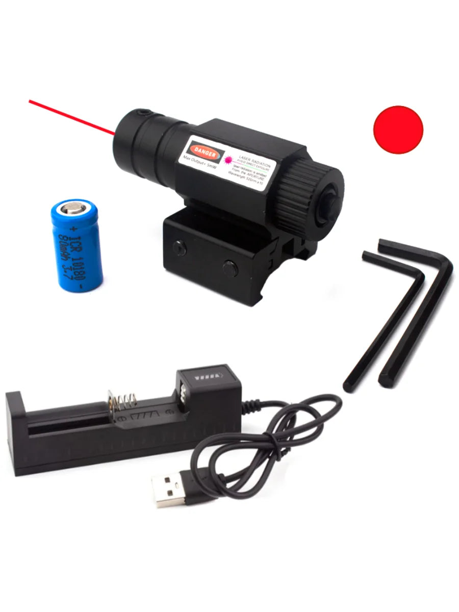 Beach Camp Rifle Pistol Laser Sight Red Green Laser Sight with 10180 Rechargeable Battery 11mm 20mm Picatinny Rail Mount