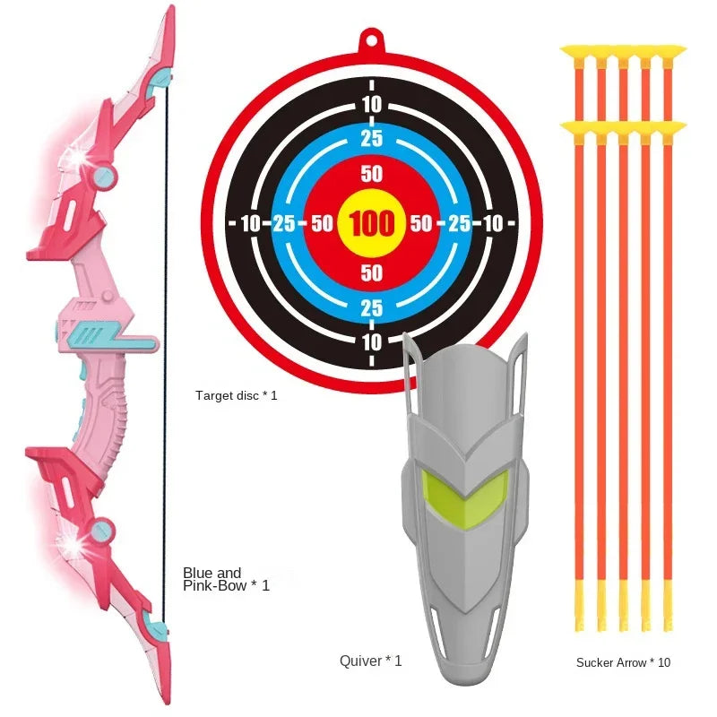 Bow and Arrows for Children Kids Archery Bow Practice Recurve Bow Outdoor Sports Game Hunting Shooting Toy Boys Gift Bow Kit Set