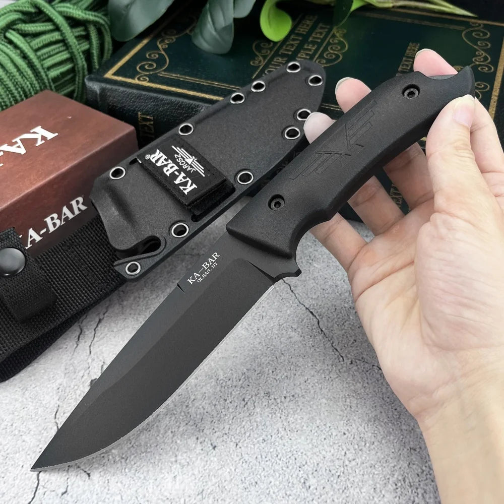 Beach Camp Straight Knife Nylon Fiber Handle Blade Wilderness Survival, Hunting, Combat, Cutting, Multi-functional Knives