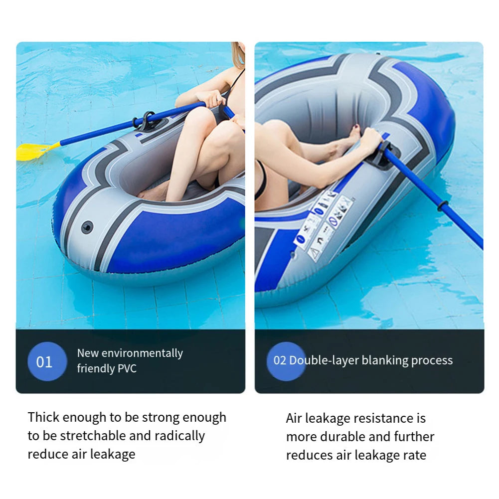 Beach Camp Spot Inflatable Small Boats Water Inflatable Boats Kayaks Inflatable Toys Double-layer Convenient Inflation Seams Fishing Boats