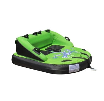 Beach Camp Inflatable Towable Booster Tube - Four Person Water Tube Boating Float Tow Raft Watersports Inflatable Playground