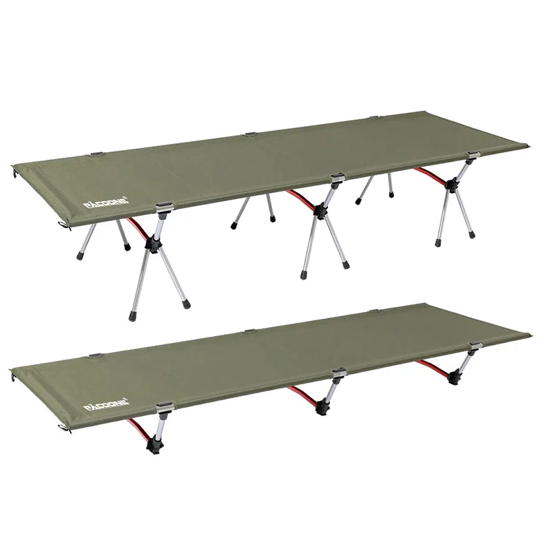 Beach Camp Portable Camping Cot Lightweight Collapsible Sleeping Bed Tourist Hiking Backpacking Folding Tent Bed Outdoor Single Bed