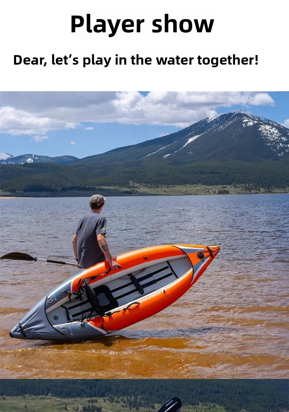 Beach Camp Single Kayak Inflatable B oat Wear-resistant Assault Boat Double Fishing Bo at Thickened Rubber Boat Folding Canoe Rafting