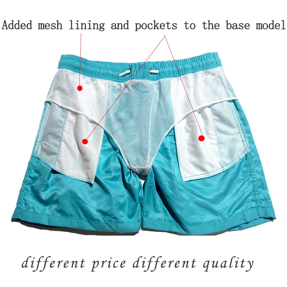 Beach Camp Men's Swim Shorts Swim Trunks Quick Dry Board Shorts Bathing Suit Breathable Drawstring With Pockets for Surfing Beach Summer