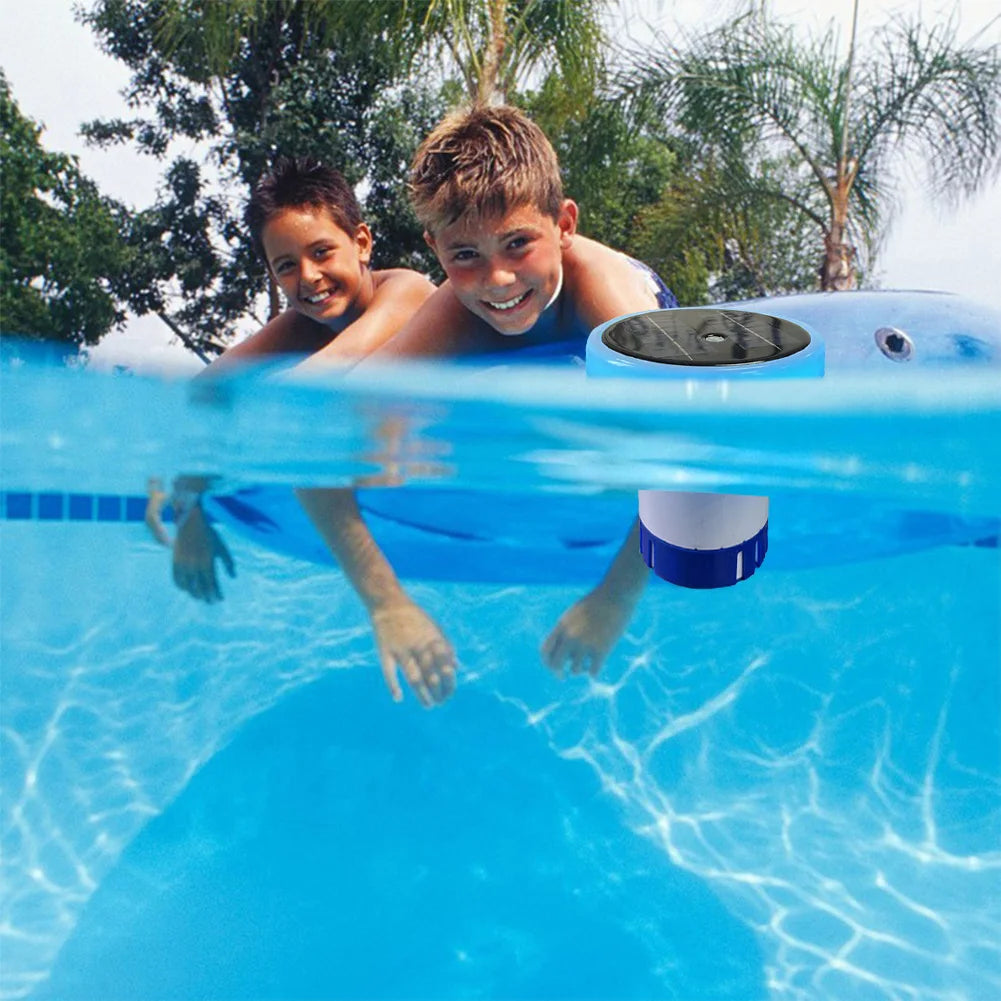 Beach Camp Solar Pool Chlorinator Pool Water Clarifier 7 Colors Pool Cleaner Adjustable Chemical Delivery Anti-Sinking for Pool Spa Hot Tub
