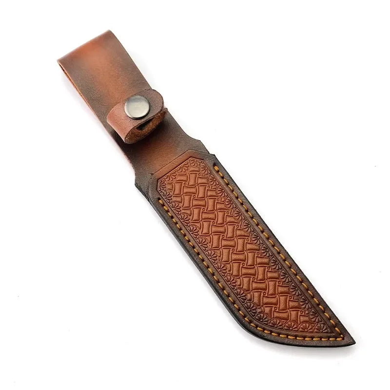 Beach Camp Hunting Sheath Fixed Blade Sheath Leather Knife Sheaths Knife Holster Leather Knife Sheath Brown