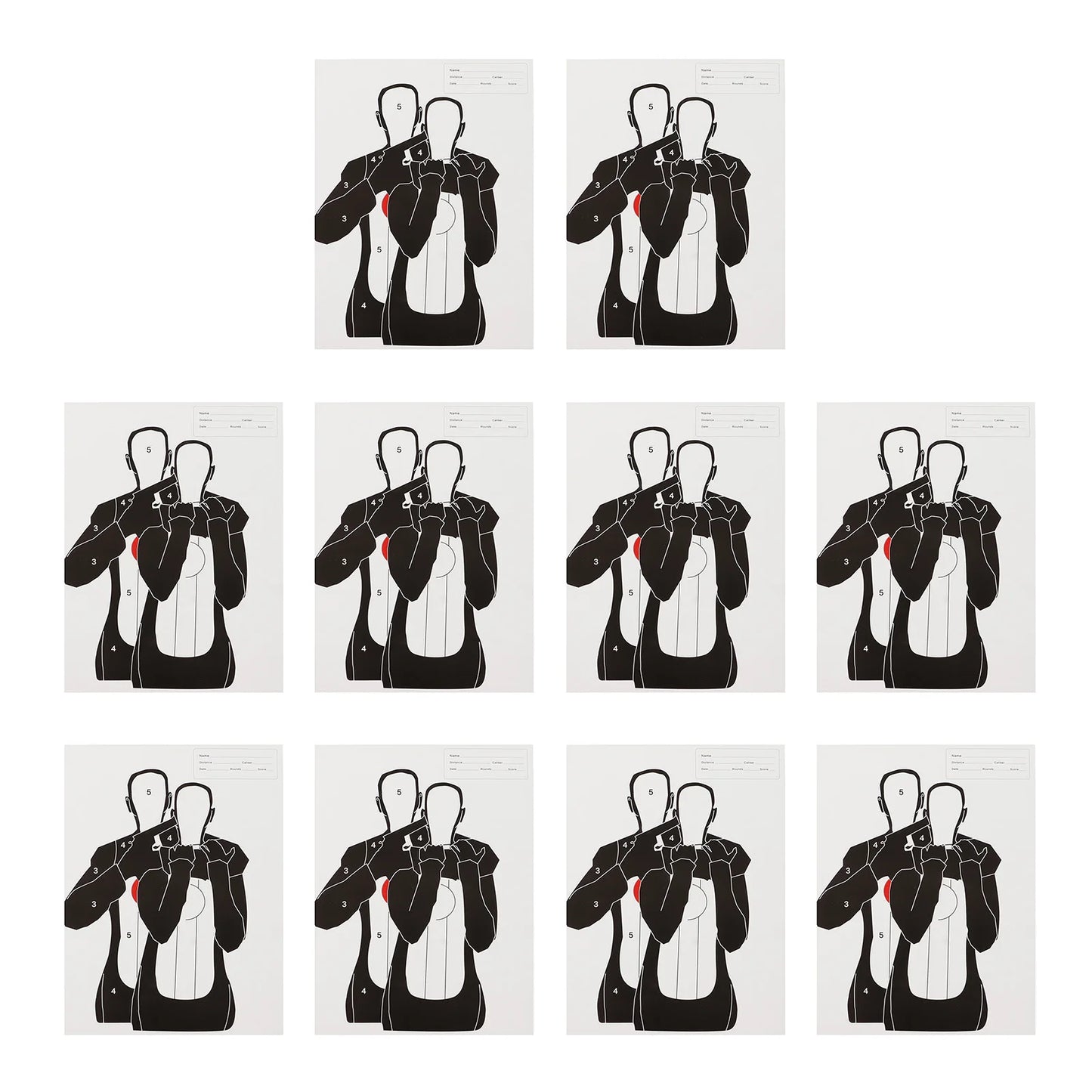 10Pcs Shooting Targets Paper Archery Paper Targets Bow Hunting Shoot Accessories 45x32cm Shooting Stickers