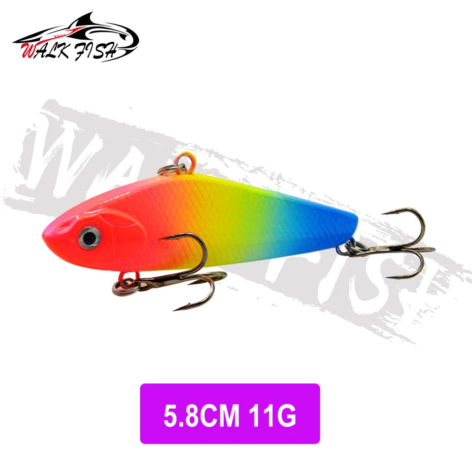 WALK FISH  Sinking Vibration Fishing Lure 10g 14g 18g 22g Hard bait Artificial VIB Winter Ice Fishing Pike Bait Tackle Isca Pech