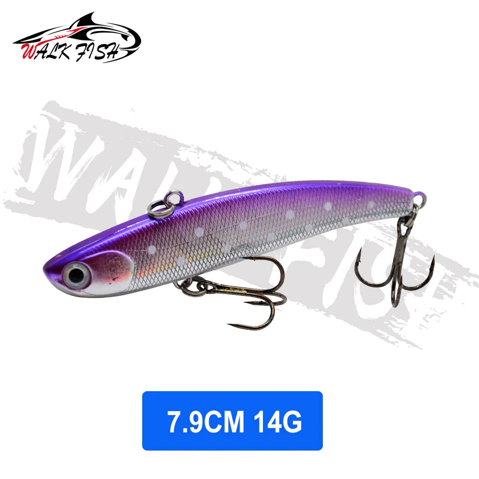 WALK FISH  Sinking Vibration Fishing Lure 10g 14g 18g 22g Hard bait Artificial VIB Winter Ice Fishing Pike Bait Tackle Isca Pech