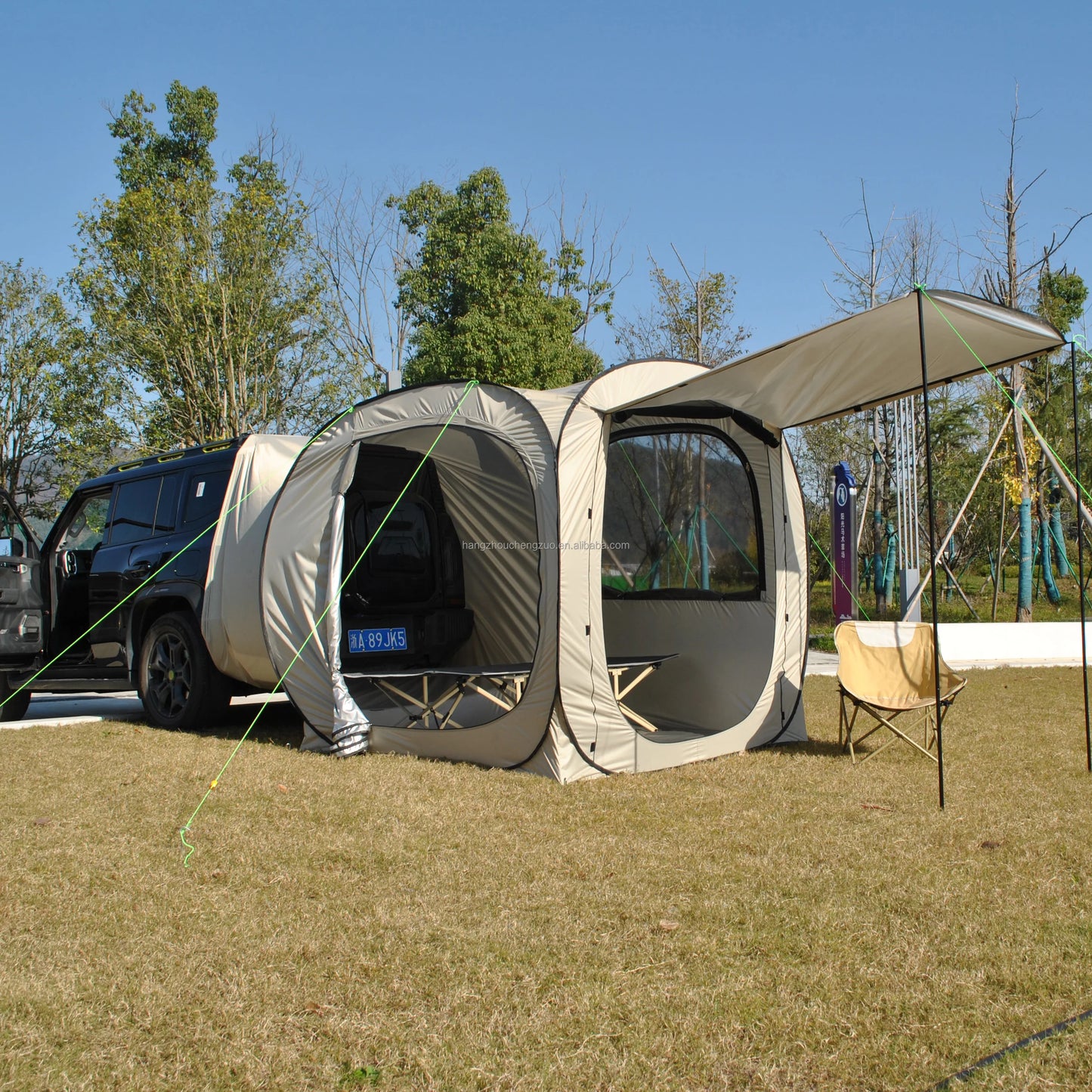 Single-Layer Waterproof Car Tent Tailgate Pop-Up SUV Tent for Camping Multipurpose Truck Tent for Car Campers