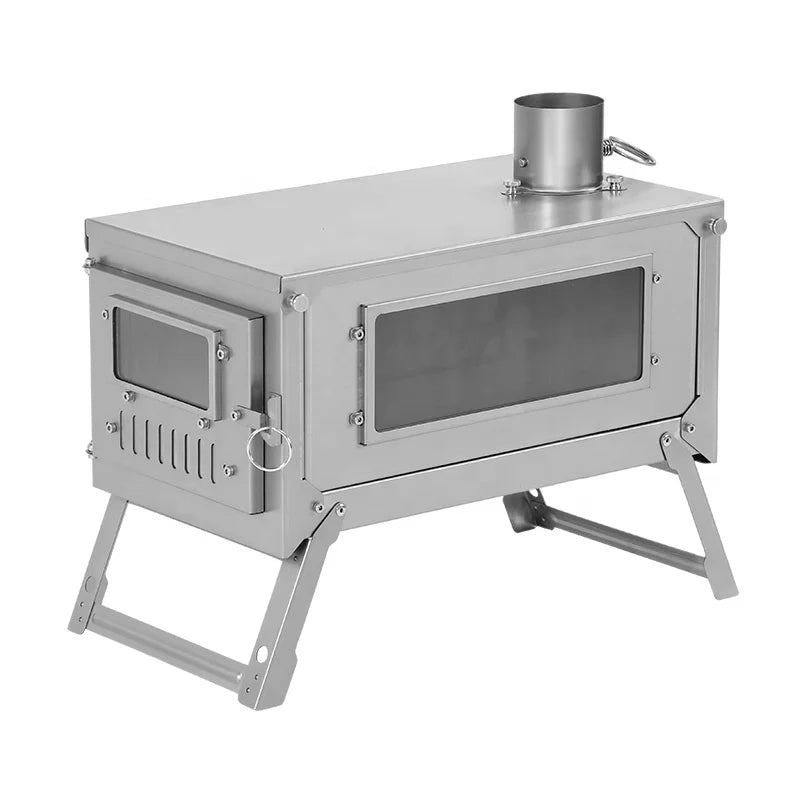 Beach Camp Outdoor Accessories Portable Wood Stove Camping Wood Tent StoveHot Tent Stove for Tent Camping Ice-fishing Cookout Hiking Travel