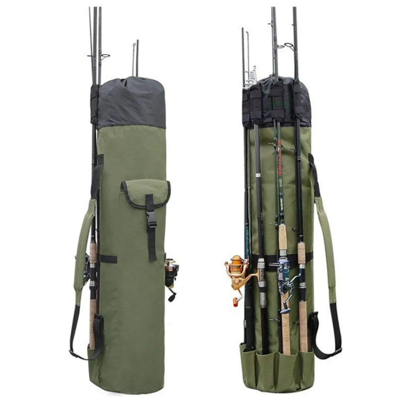 Beach Camp Fishing Bag Organizer Pouch for Multiple Rods Storage Travel Heavy Duty Sea Fly Fishing Rod case Tackle Bag
