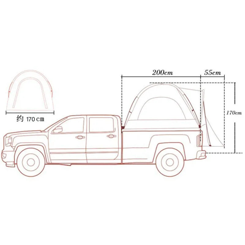 Beach Camp Outdoor Camping Portable Pickup Truck Tent Can Be Customized Color Logo