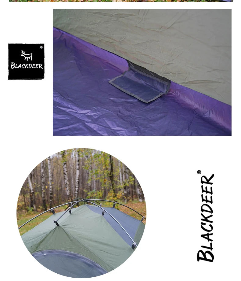 Beach Camp Blackdeer  3P Tent Backpacking Tent Outdoor Camping 4 Season Tent With Snow Skirt Double Layer Waterproof Hiking Trekking
