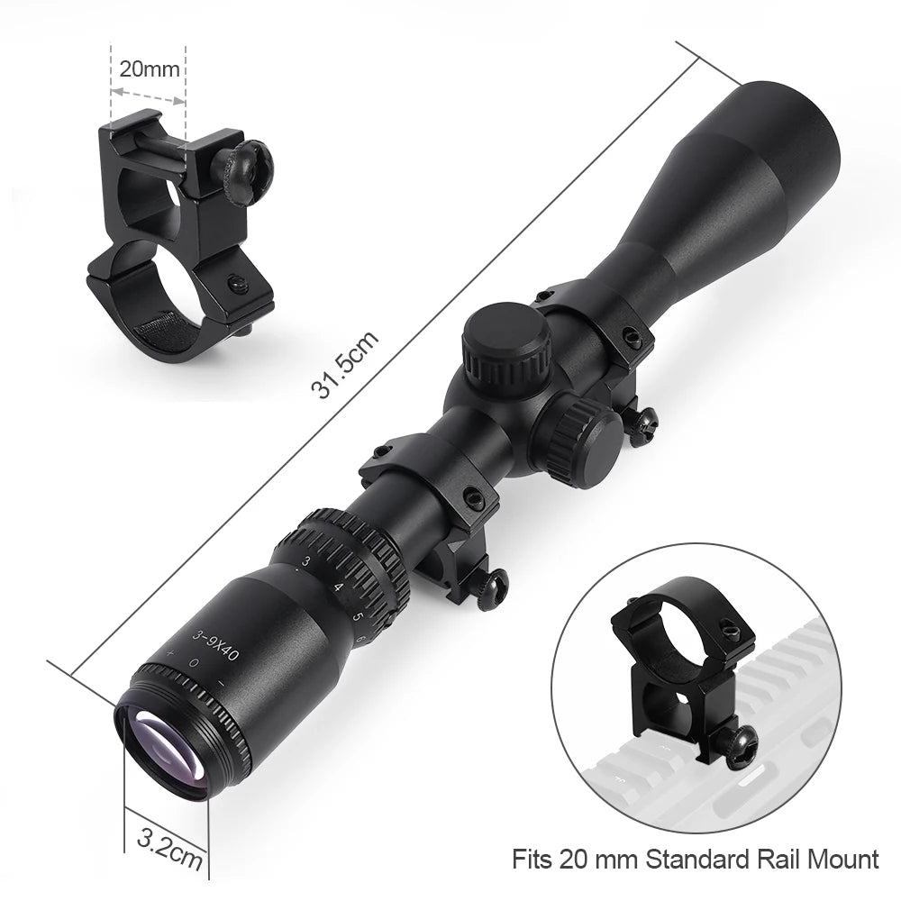 Beach Camp OPTICS Scope Glass Tube Tactical Long Eye Relief IPX7 Waterproof Shockproof Hunting Scope