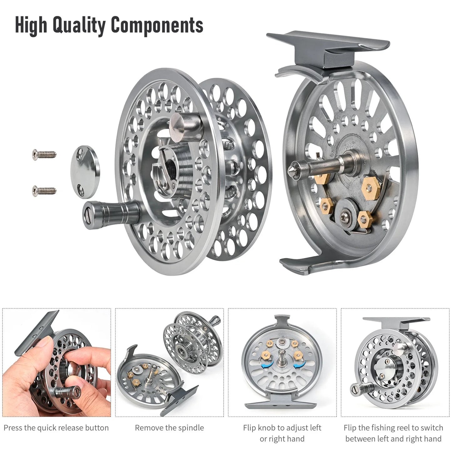 Beach Camp ART Aluminum Alloy CNC High Lightweight Fly-Fishing Reel 65/75/85/95 Specifications