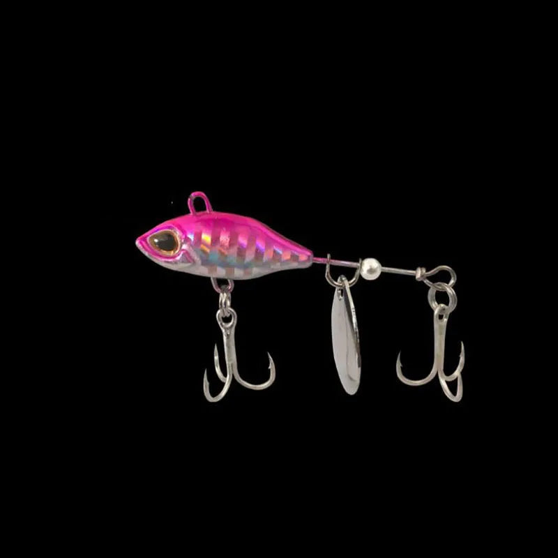 7/10/14g Long Shot Rotating VIB vibration Bait Spinner Tail Spoon Fish Lure Jig Tractor Fishing Hard Baits Tackle Pesca