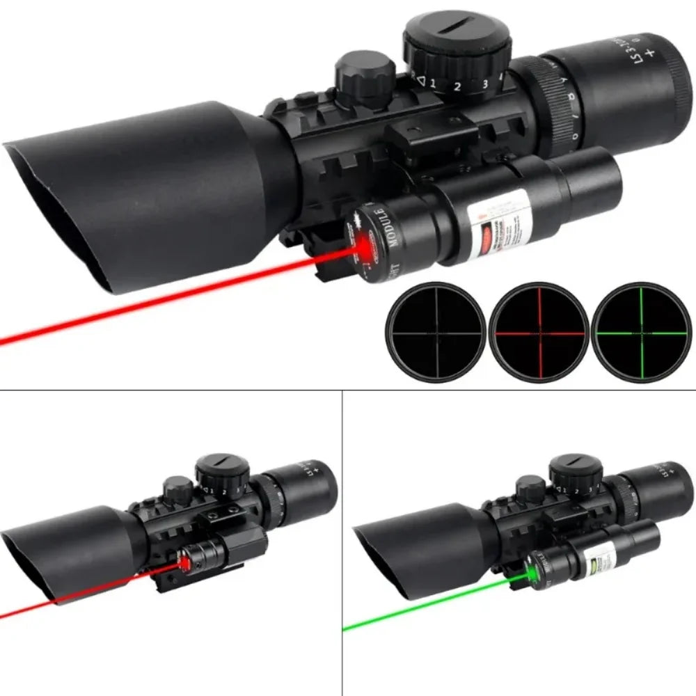 Beach Camp Red and Green Laser Optical Scope Suitable for Hunting and Shooting Sports