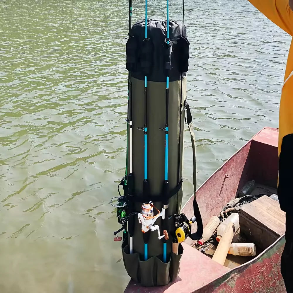 Beach Camp Fishing Bag Organizer Pouch for Multiple Rods Storage Travel Heavy Duty Sea Fly Fishing Rod case Tackle Bag