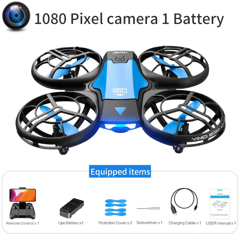 Beach Camp V8 New Mini Drone 4k profession HD 1080P Wide Angle Camera WiFi FPV RC Dron Height Keep Drones Helicopter Kids Toys 4DRC