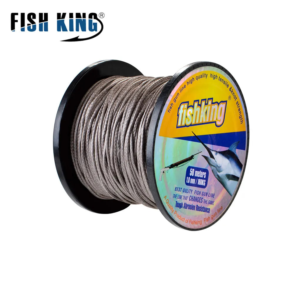 FISH KING Spearfishing Fishing Line  Hot New Multifilament Fishing Line 50M 2.0mm 1.8mm 55YDS Material Braided Fishing Gun Line