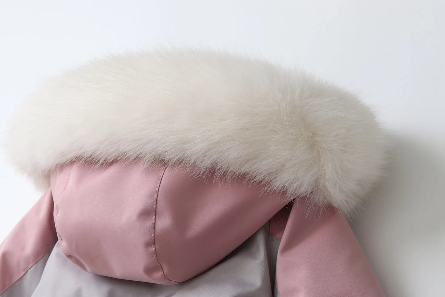 2025 Winter New Cross-Border Children's Jumpsuit Hooded Plus Velvet Padded Ski Suit with Zipper Closure for Baby Climbing