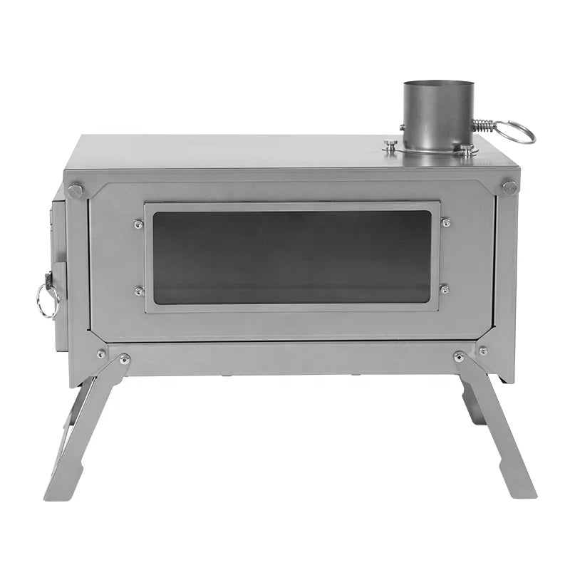 Beach Camp Outdoor Accessories Portable Wood Stove Camping Wood Tent StoveHot Tent Stove for Tent Camping Ice-fishing Cookout Hiking Travel