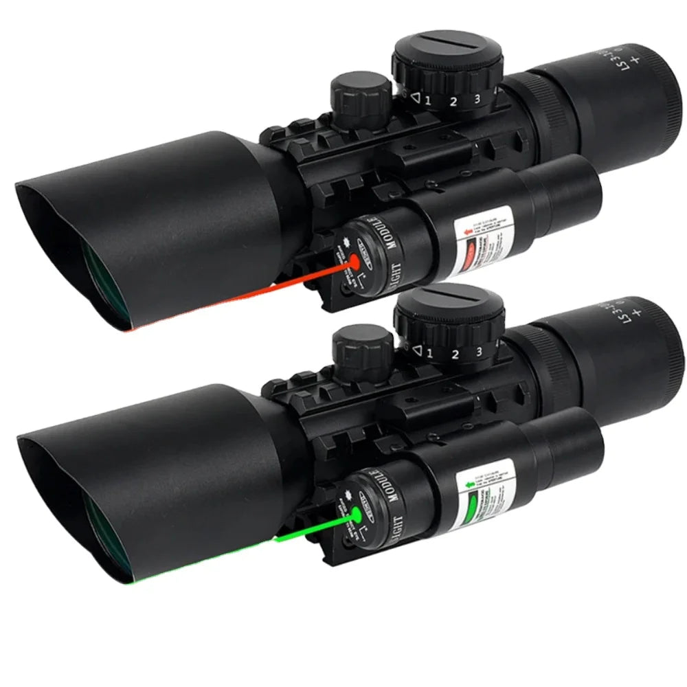 Beach Camp Red and Green Laser Optical Scope Suitable for Hunting and Shooting Sports