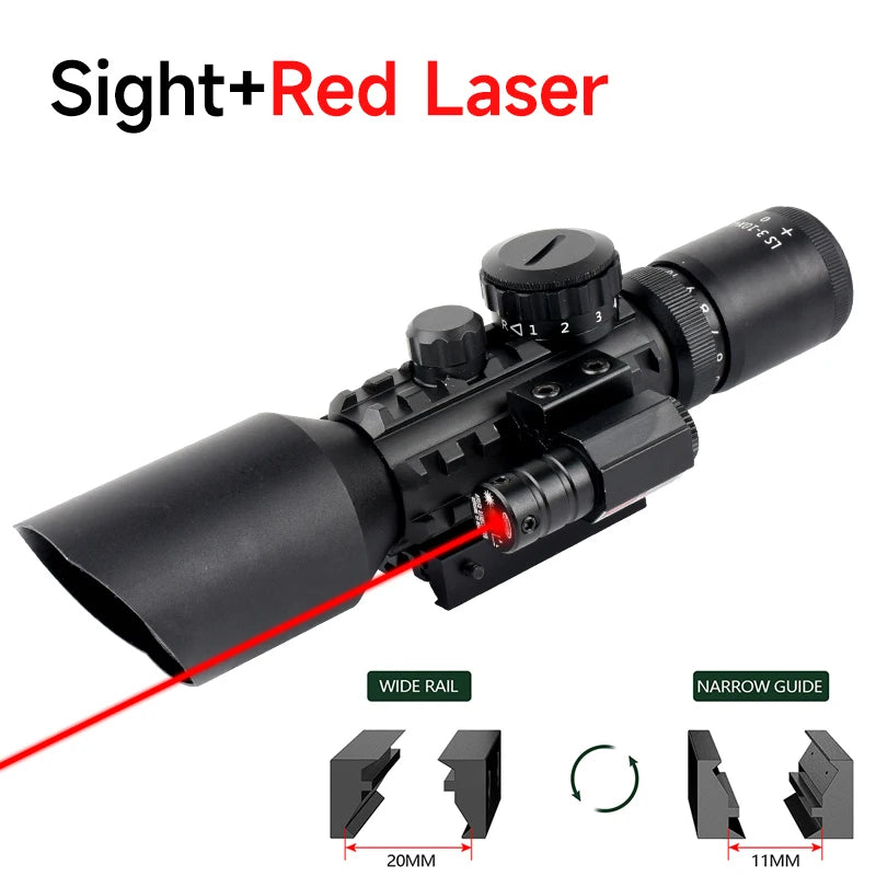 Beach Camp Red and Green Laser Optical Scope Suitable for Hunting and Shooting Sports