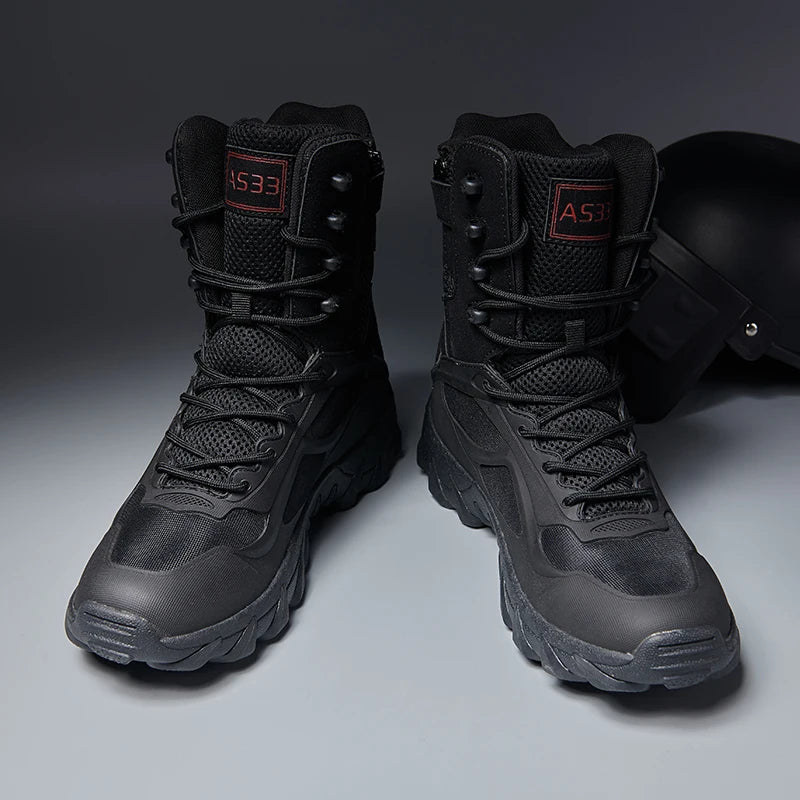 Beach Camp Winter Tactical Combat Boots Men Work Safety Shoes Special Force Desert Ankle Boot Men's Hunting Trekking Camping Boots