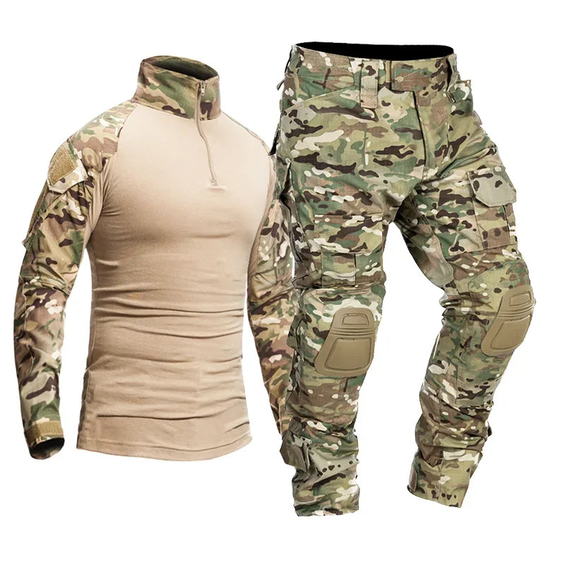 Beach Camp Tactical Uniform Camouflage Multicam Shirt Coat Pant Sniper Hunting Clothes