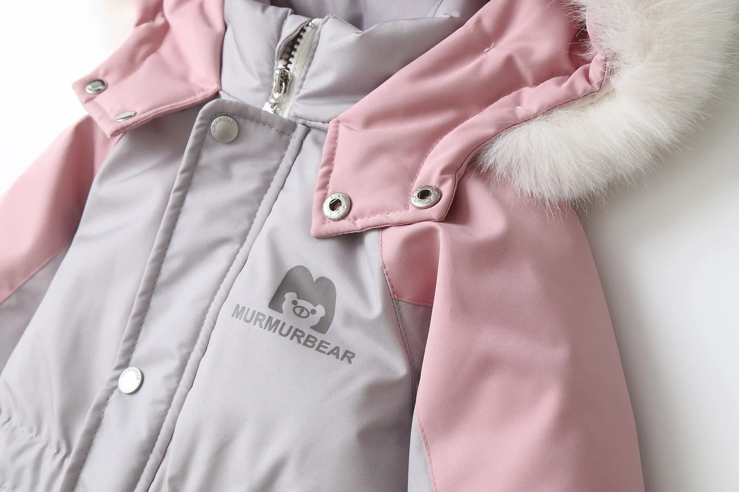 2025 Winter New Cross-Border Children's Jumpsuit Hooded Plus Velvet Padded Ski Suit with Zipper Closure for Baby Climbing