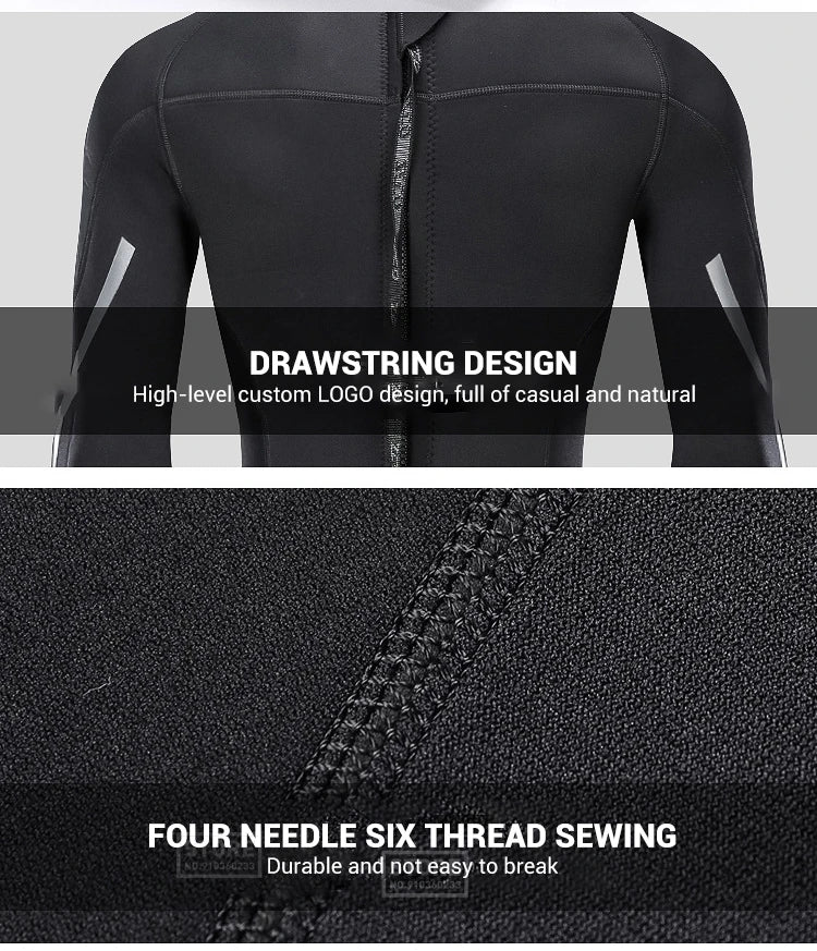 Beach Camp Men Wetsuit 3mm Neoprene Surfing Scuba Diving Snorkeling Swimming Body Suit Wet Suit Surf Kitesurf  Clothes Equipment