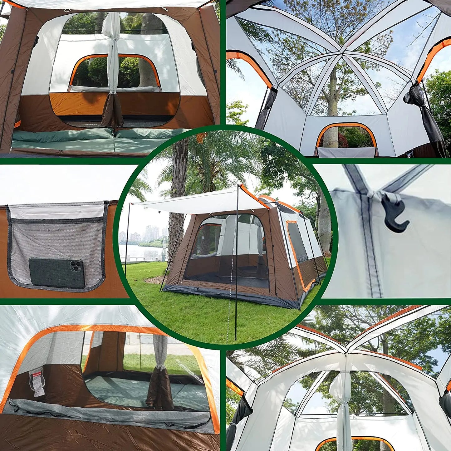 Beach Camp High Quality New Arrival Camping Tent and Outdoor Tent 4 Season 2 Rooms Waterproof Outdoor Tent