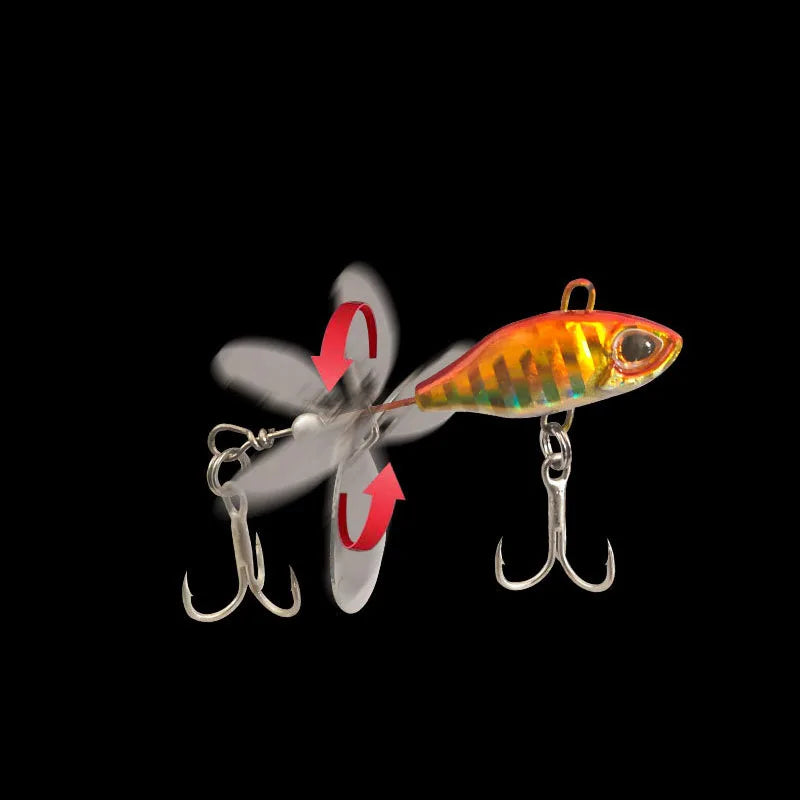 7/10/14g Long Shot Rotating VIB vibration Bait Spinner Tail Spoon Fish Lure Jig Tractor Fishing Hard Baits Tackle Pesca