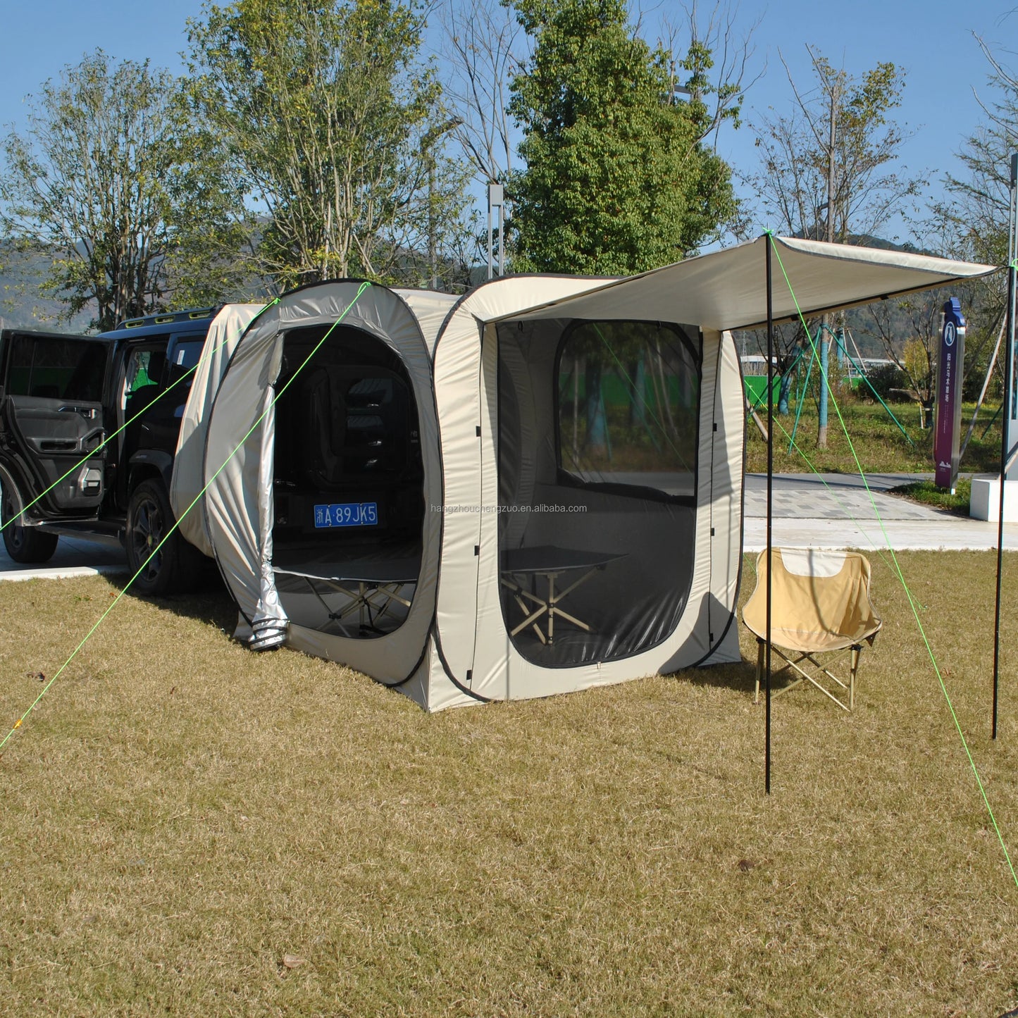 Single-Layer Waterproof Car Tent Tailgate Pop-Up SUV Tent for Camping Multipurpose Truck Tent for Car Campers