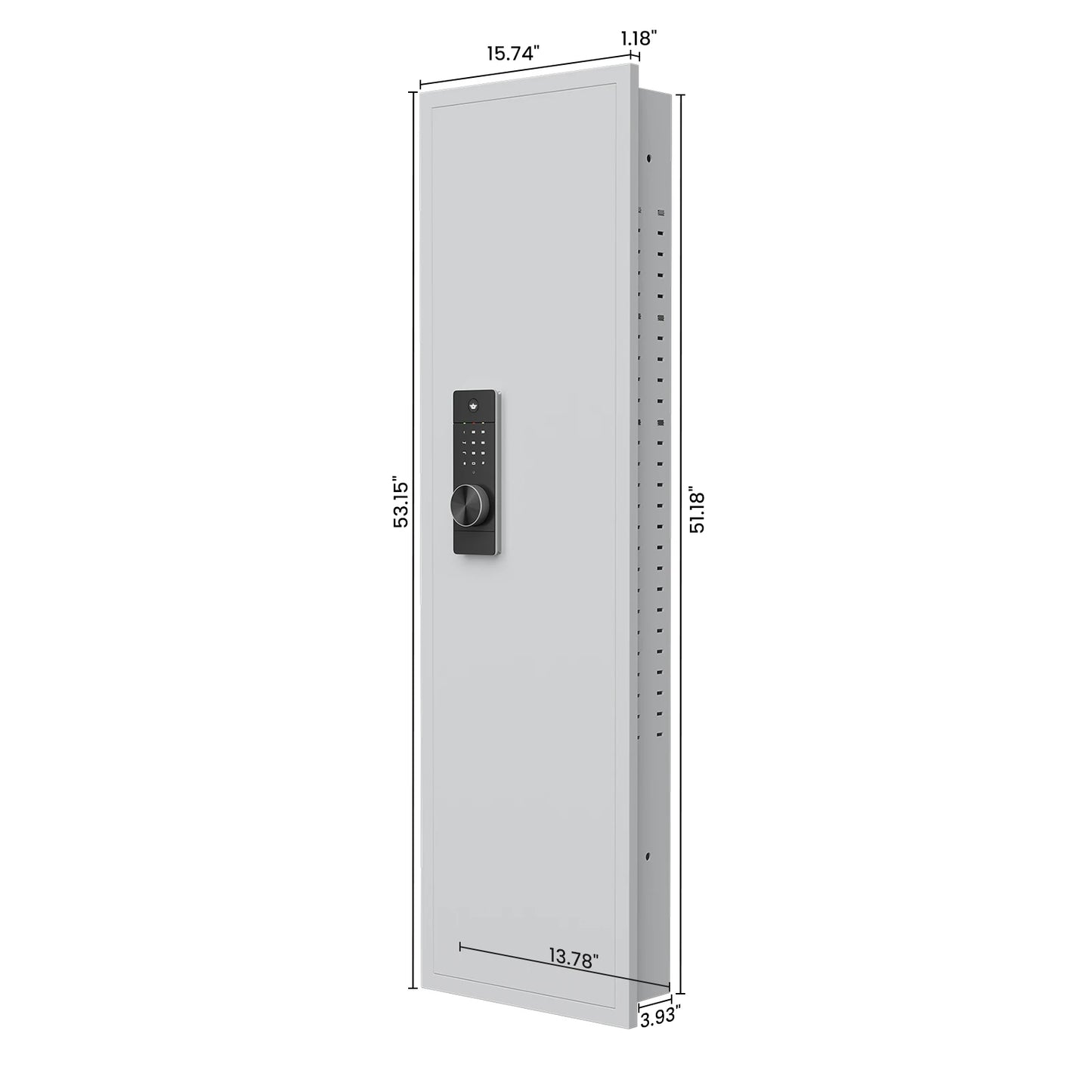 Beach Camp 53"Password Touch Panel In-Wall Safe White Digital FCJ Multifunctional Wall Safe for Firearms Valuables Hidden Gun Safe