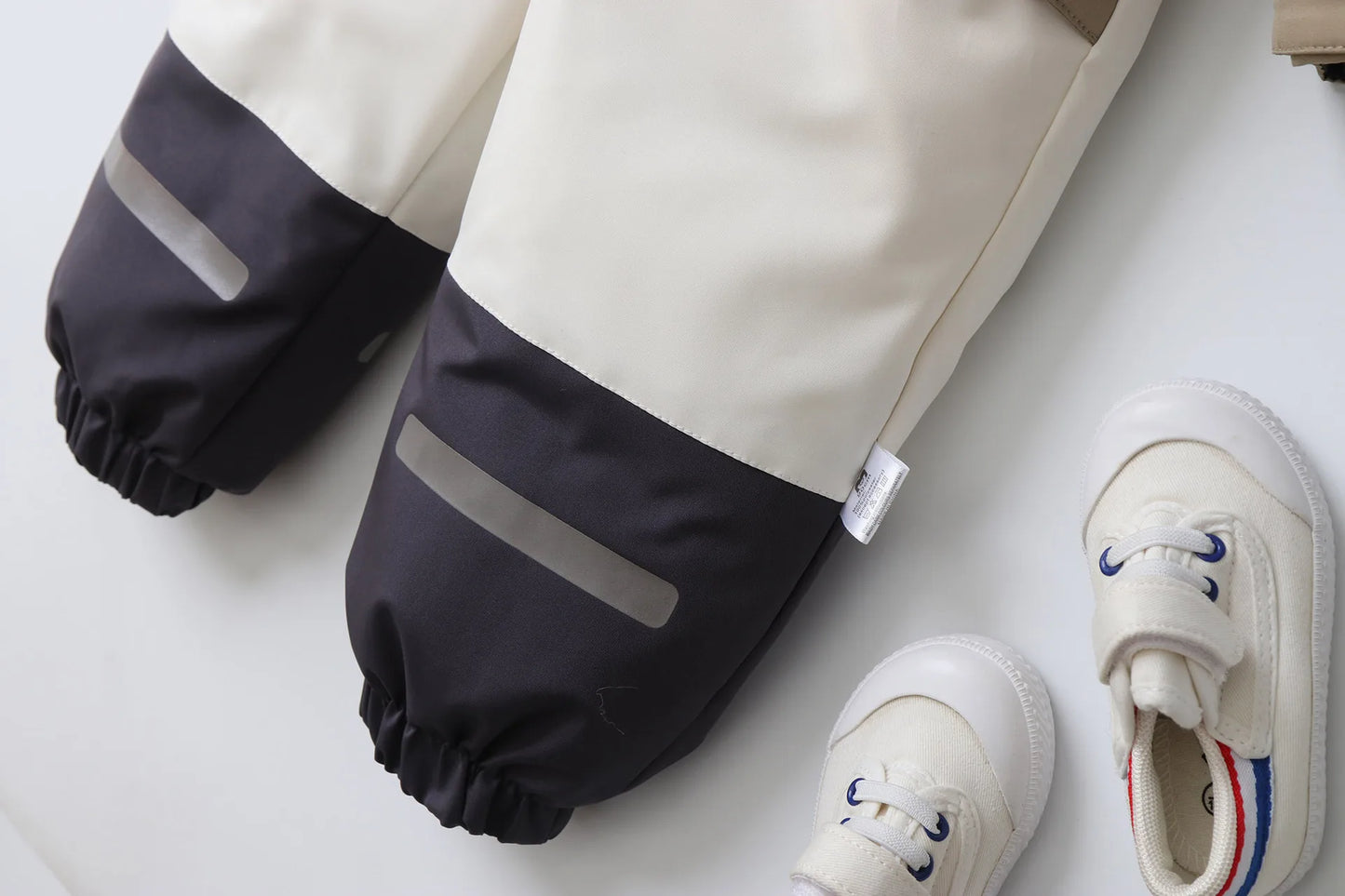 2025 Winter New Cross-Border Children's Jumpsuit Hooded Plus Velvet Padded Ski Suit with Zipper Closure for Baby Climbing