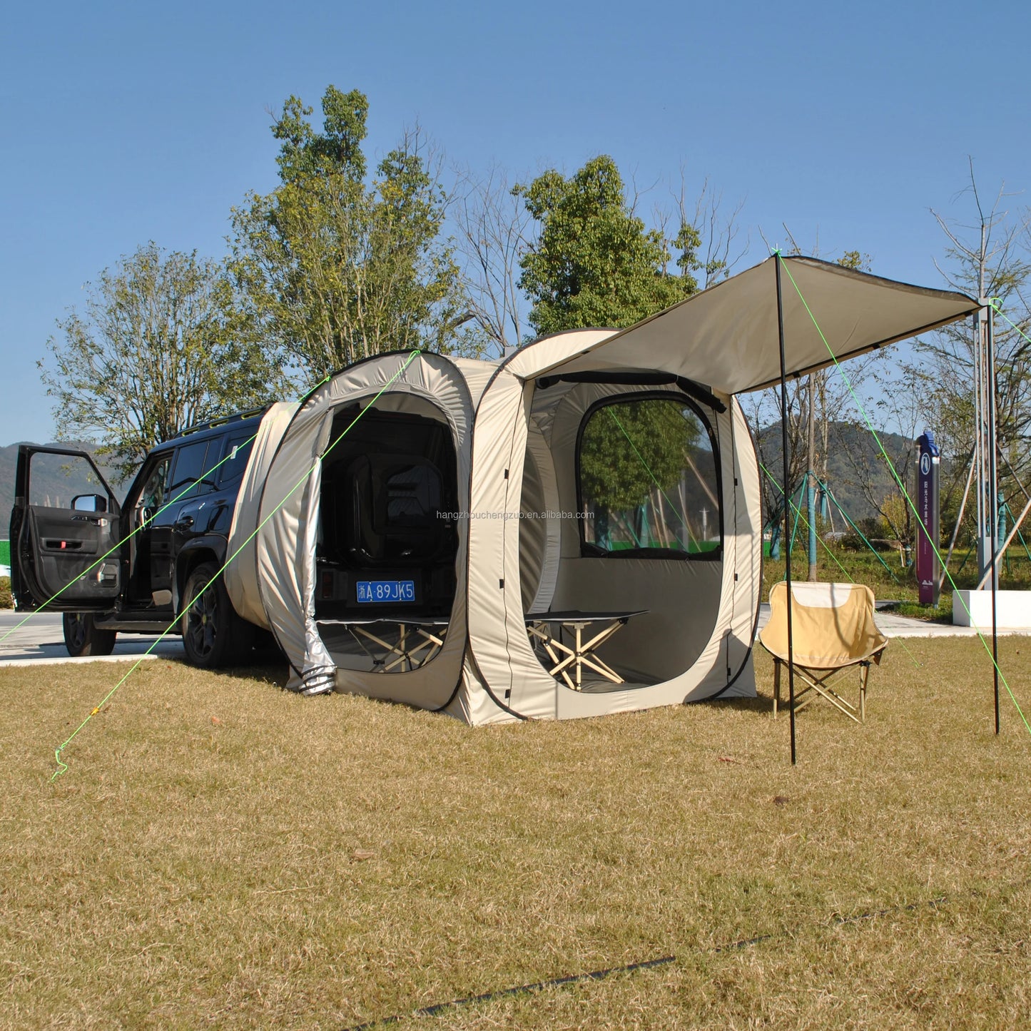 Single-Layer Waterproof Car Tent Tailgate Pop-Up SUV Tent for Camping Multipurpose Truck Tent for Car Campers