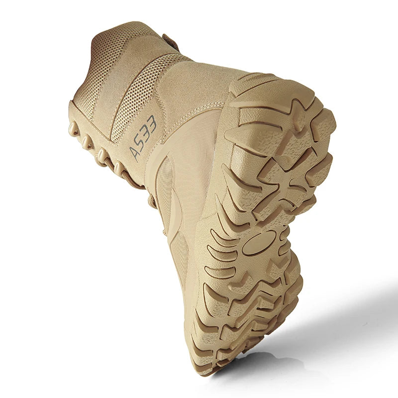 Beach Camp Winter Tactical Combat Boots Men Work Safety Shoes Special Force Desert Ankle Boot Men's Hunting Trekking Camping Boots