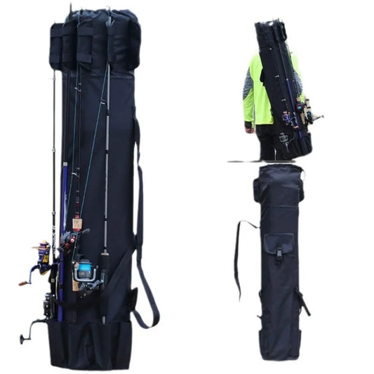 Beach Camp Fishing Bag Organizer Pouch for Multiple Rods Storage Travel Heavy Duty Sea Fly Fishing Rod case Tackle Bag