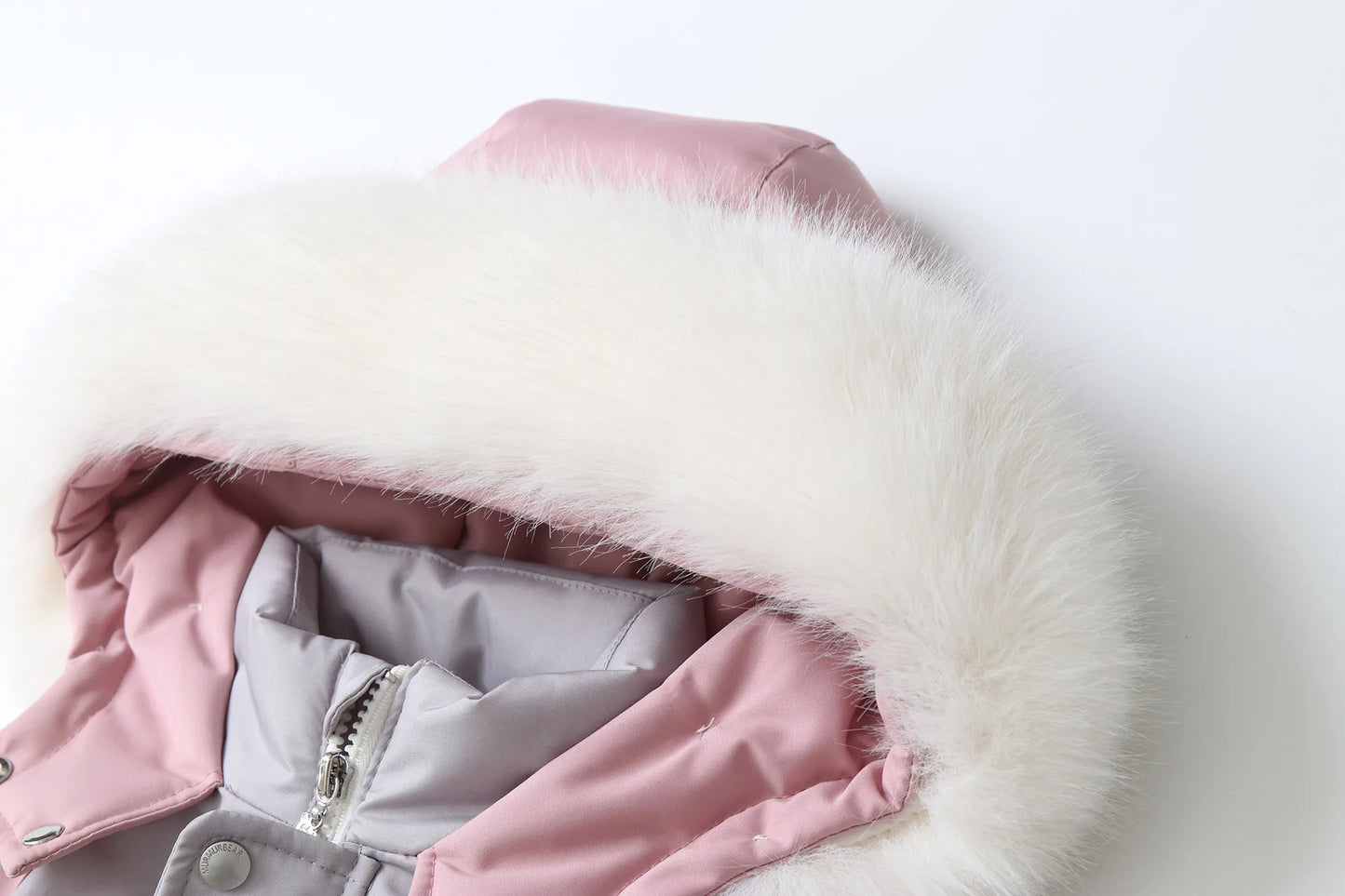 2025 Winter New Cross-Border Children's Jumpsuit Hooded Plus Velvet Padded Ski Suit with Zipper Closure for Baby Climbing