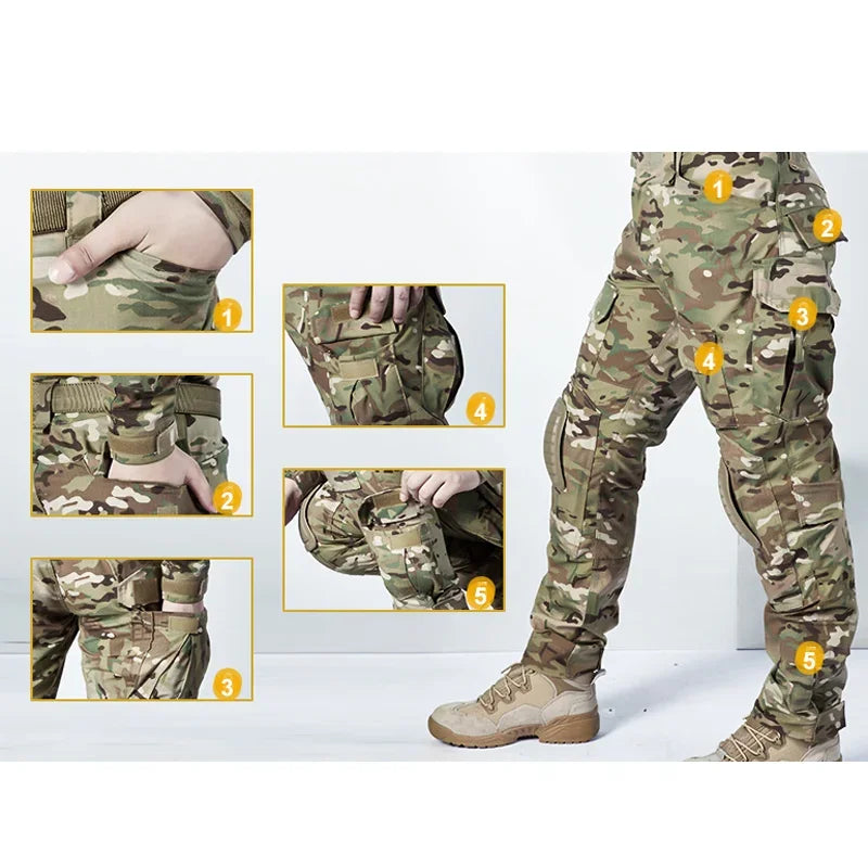 Beach Camp Tactical Uniform Camouflage Multicam Shirt Coat Pant Sniper Hunting Clothes
